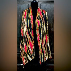 Cato Black, Gold  & Pink wrap/scarf - One Size